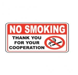 Usha Armour No Smoking Signage, Size: 24 x 12 Inch